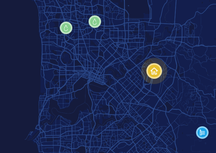 Perth water supply map