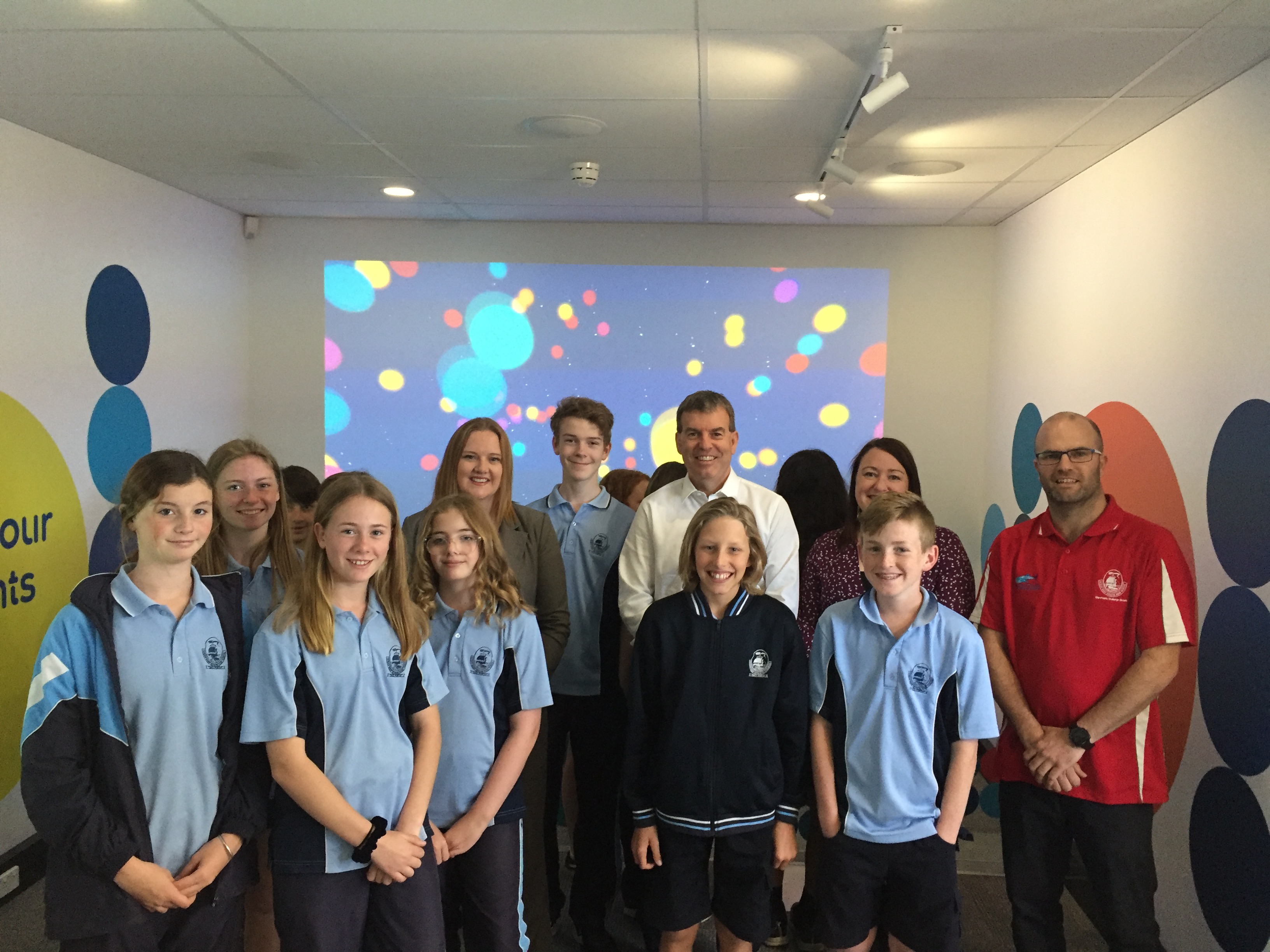 Minister for Water with students from Ocean Reef Senior High School