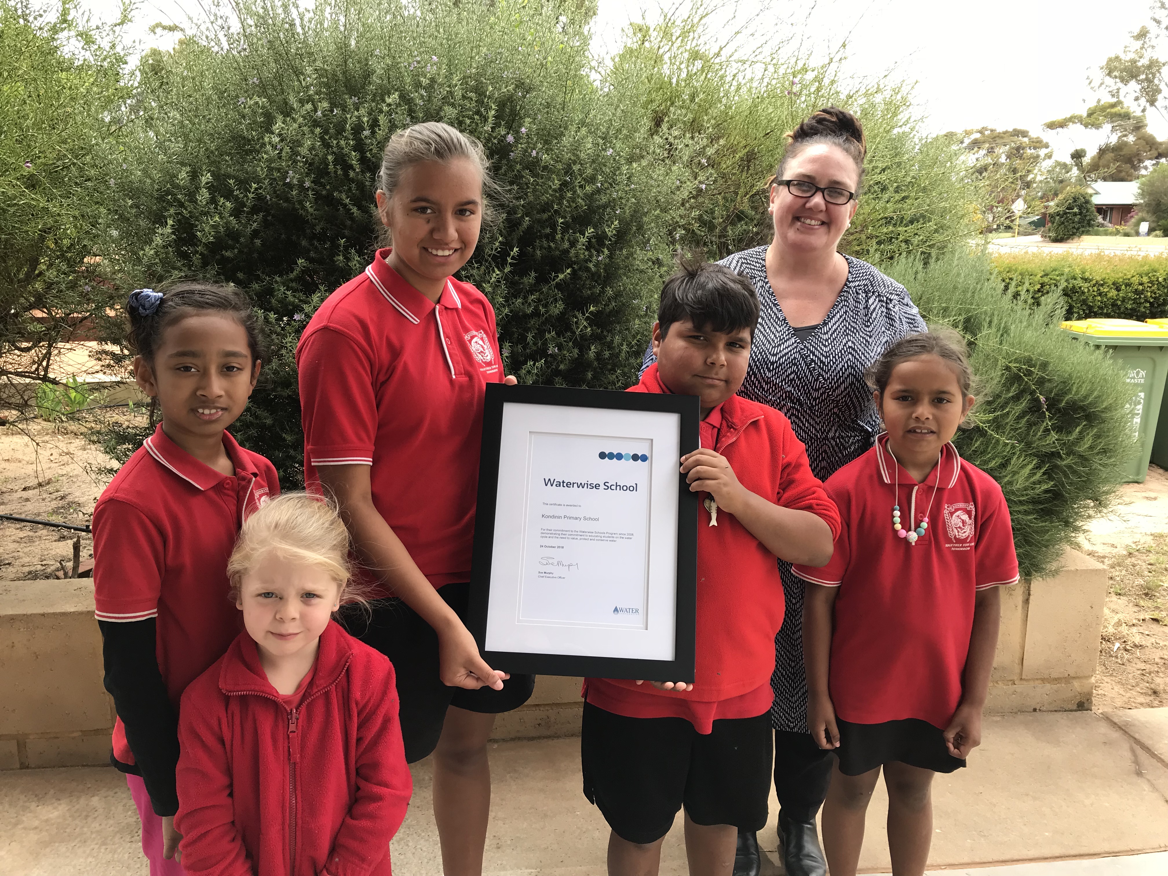 Kondinin Primary School recognised for 10 years as a Waterwise School