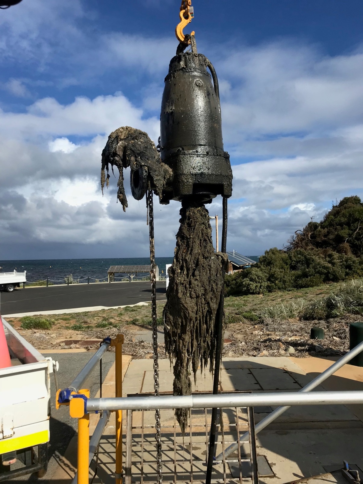 Hopetoun wastewater treatment plant fatberg